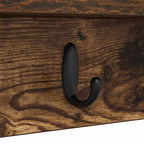 Perchero de pared Roble ahumado 100 x 10,5 x 18 cm