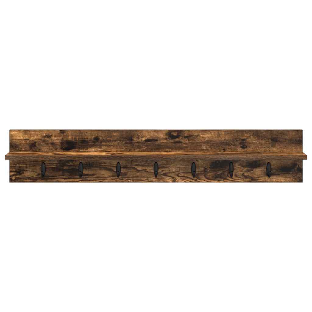 Perchero de pared Roble ahumado 100 x 10,5 x 18 cm