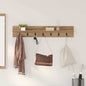 Wall coat rack Handcrafted oak 100 x 10.5 x 18 cm