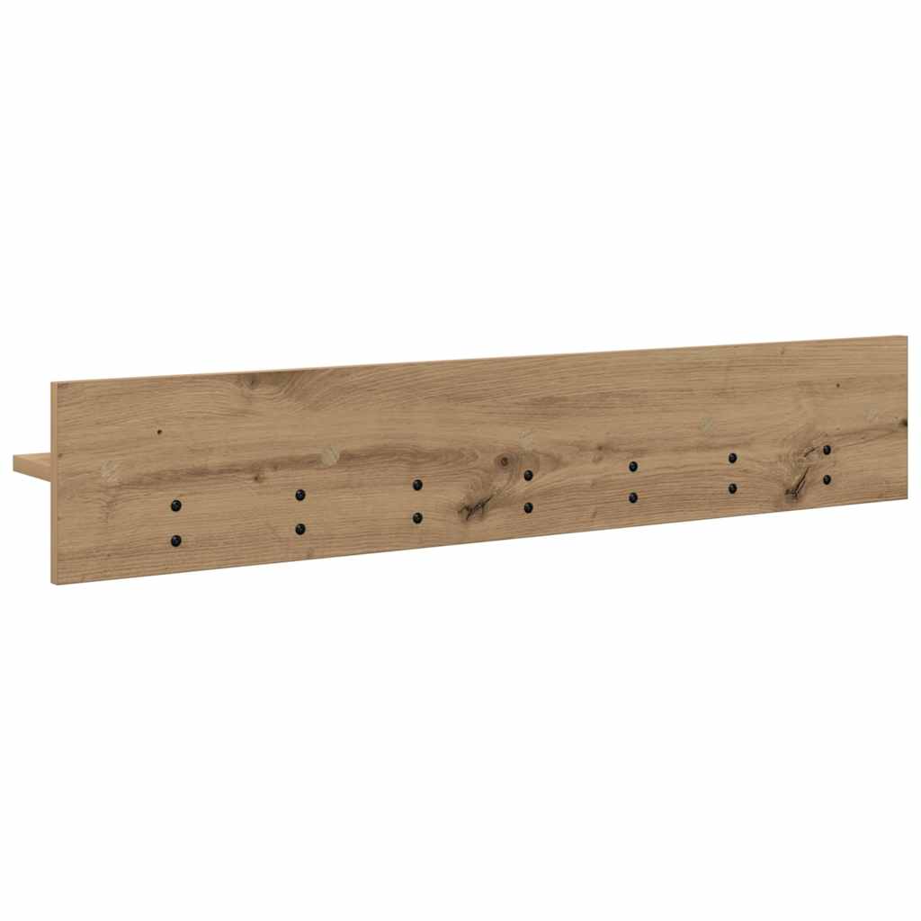 Perchero de pared Roble artesanal 100 x 10,5 x 18 cm