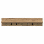 Perchero de pared Roble artesanal 100 x 10,5 x 18 cm