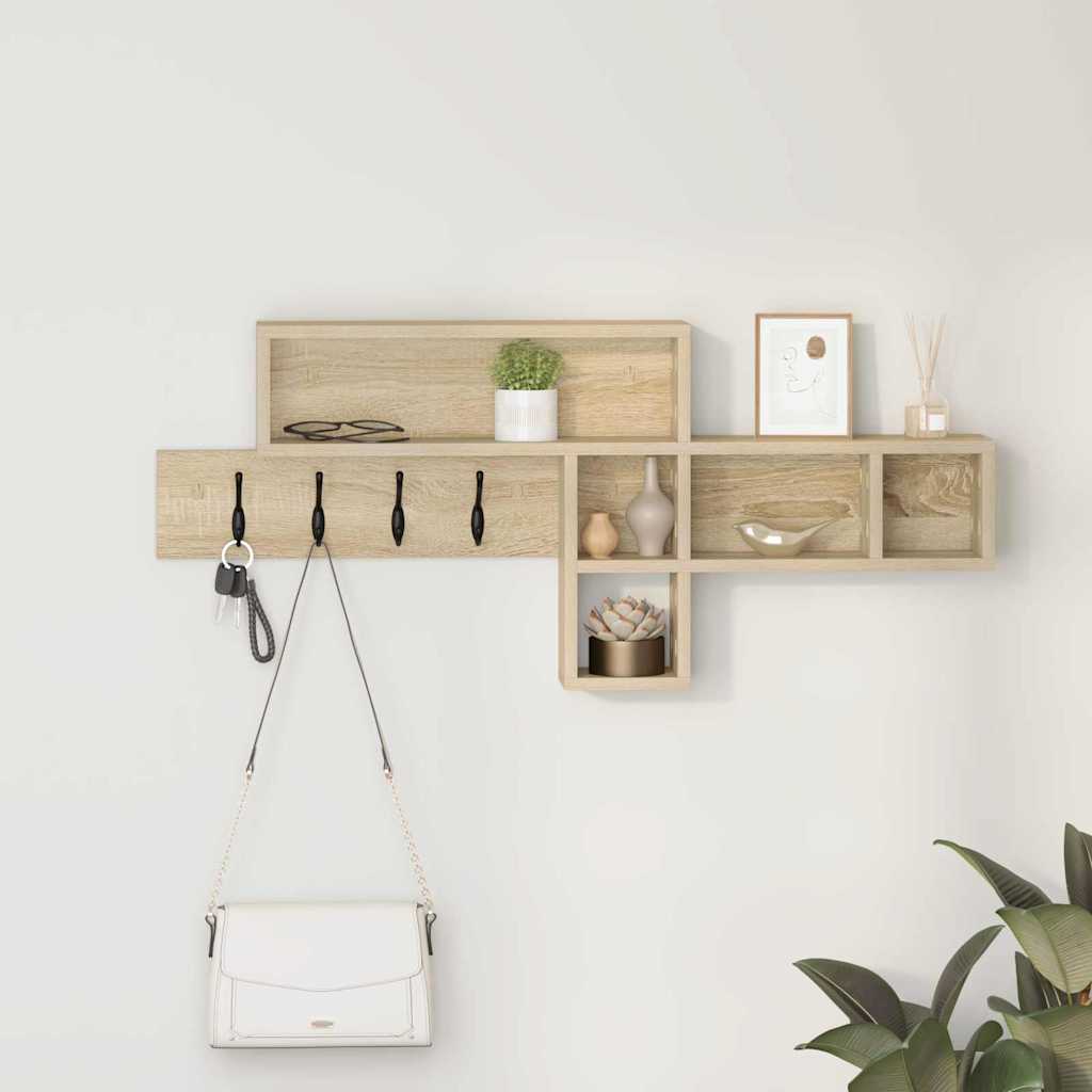 Perchero de pared 100 x 12 x 43,5 cm Madera de ingeniería