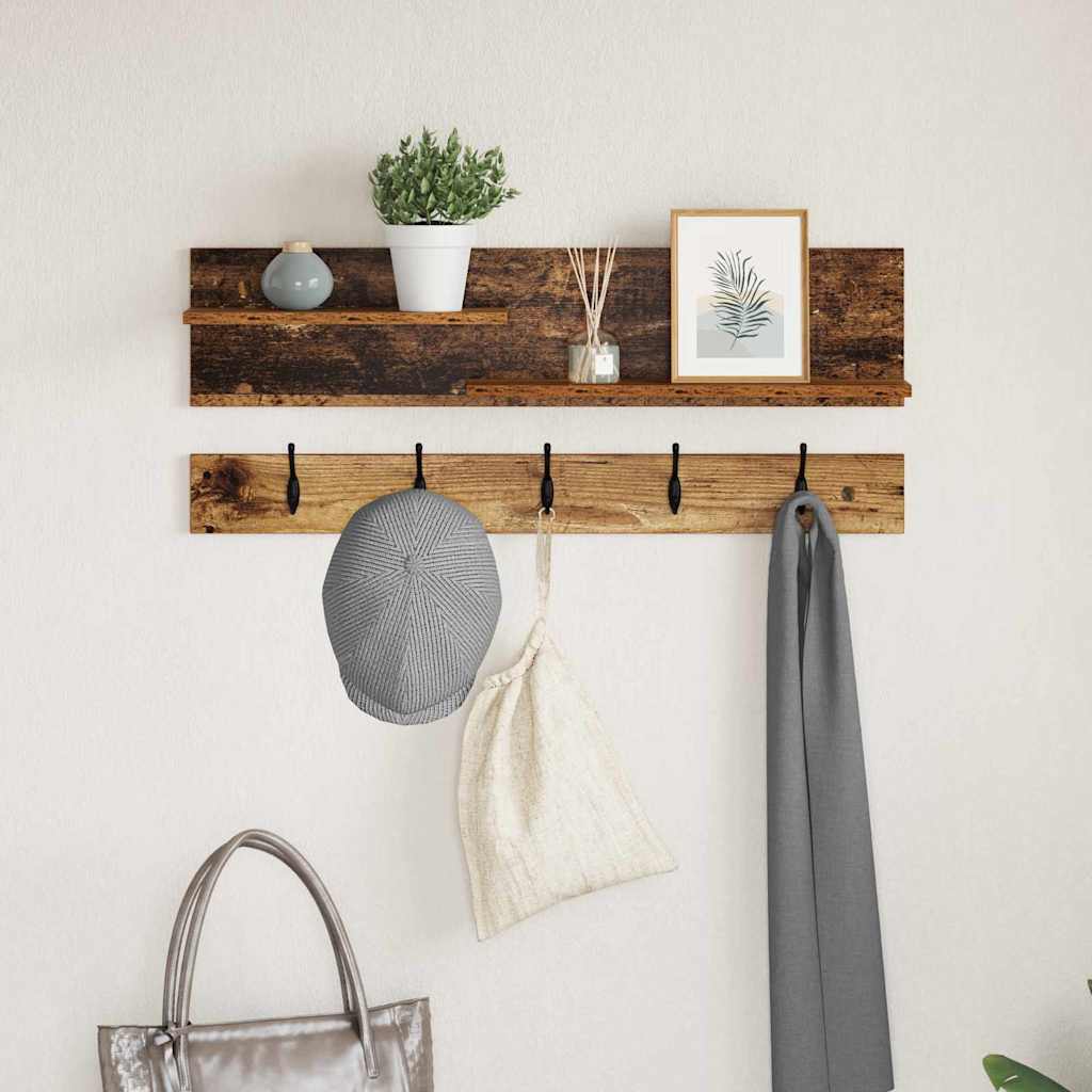 Perchero de pared 90 x 15 x 36 cm Madera de ingeniería