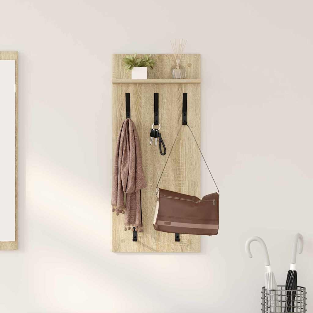 Perchero de pared 40 x 10 x 90 cm Madera de ingeniería