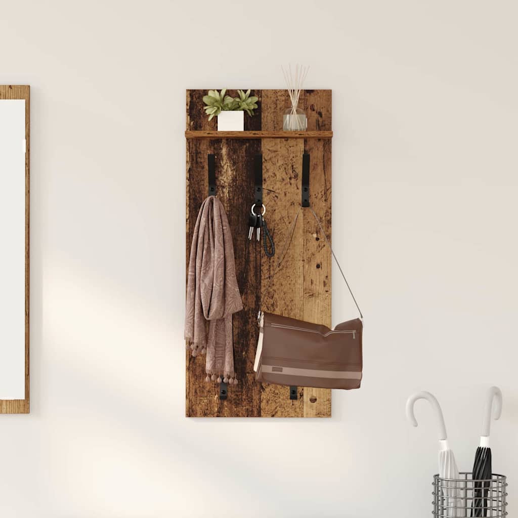 Perchero de pared 40 x 10 x 90 cm Madera de ingeniería