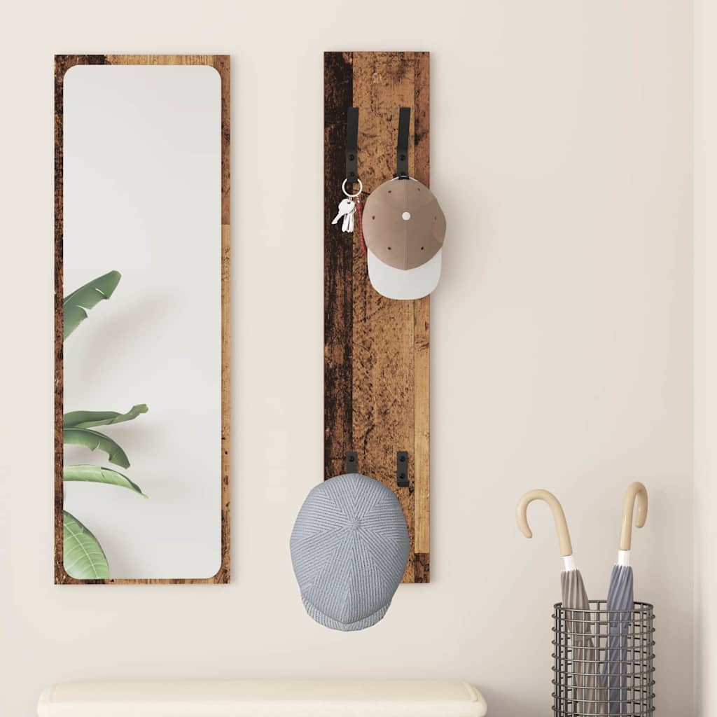 Perchero de pared 20 x 1,5 x 100 cm Madera de ingeniería