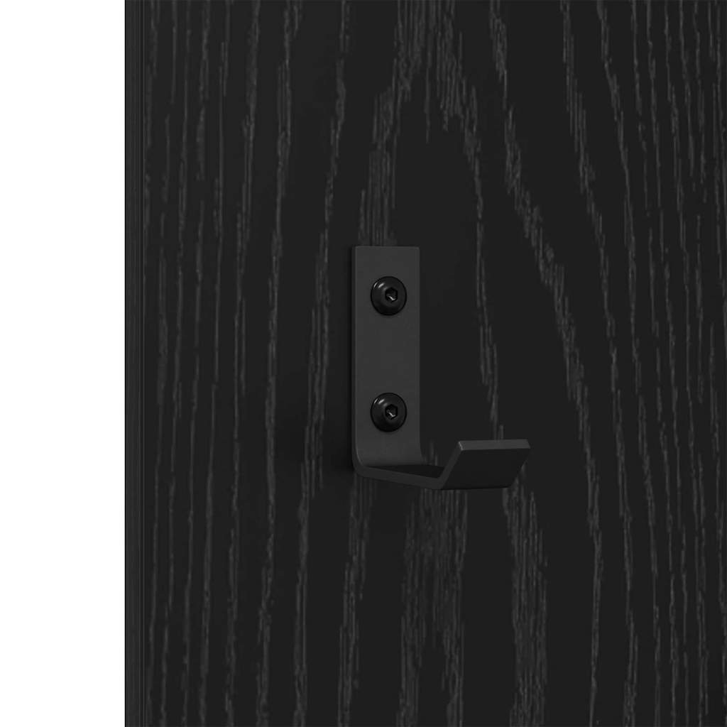Perchero de pared Roble Negro 30 x 1,5 x 80 cm