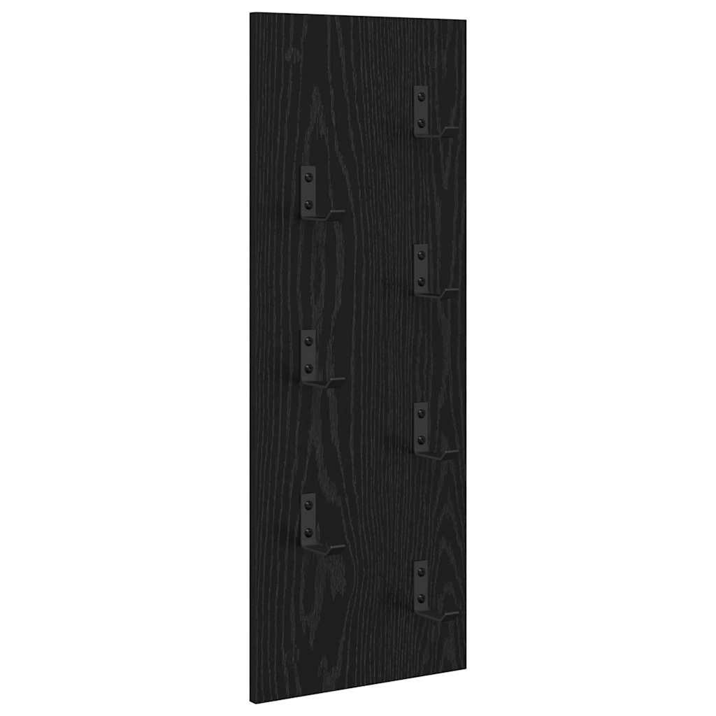 Perchero de pared Roble Negro 30 x 1,5 x 80 cm