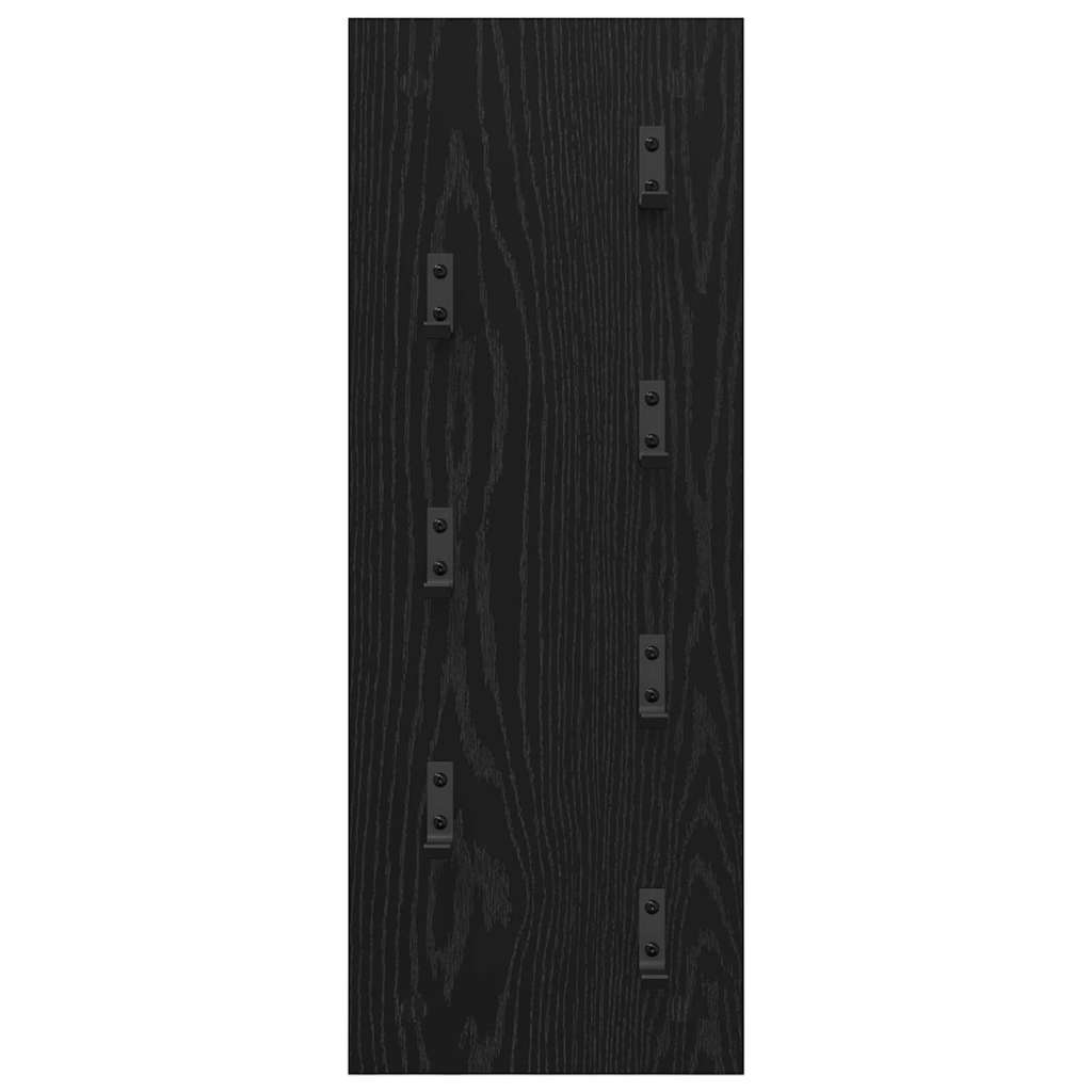 Perchero de pared Roble Negro 30 x 1,5 x 80 cm