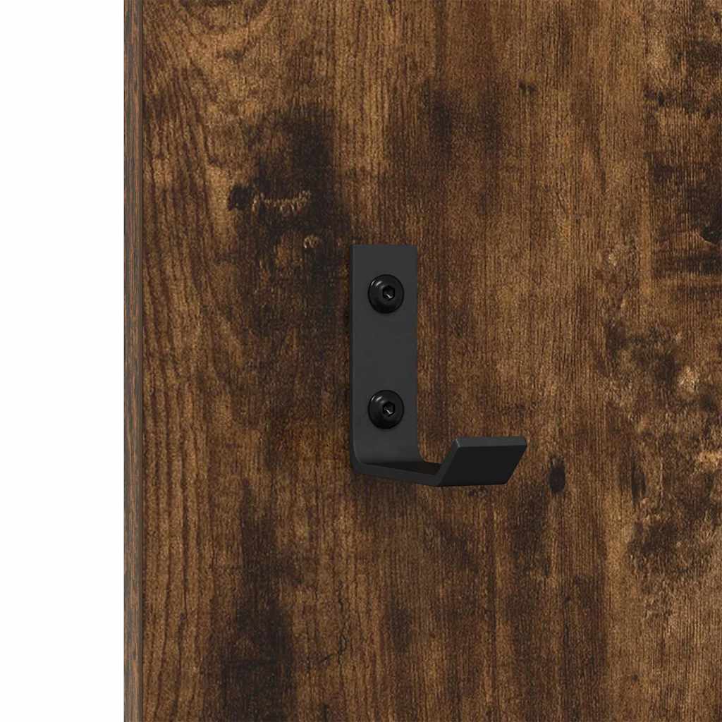 Perchero de pared Roble ahumado 30 x 1,5 x 80 cm
