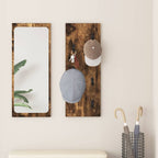 Perchero de pared Roble ahumado 30 x 1,5 x 80 cm