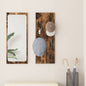 Smoked oak wall coat rack 30 x 1.5 x 80 cm