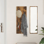 Perchero de pared Roble ahumado 30 x 1,5 x 80 cm