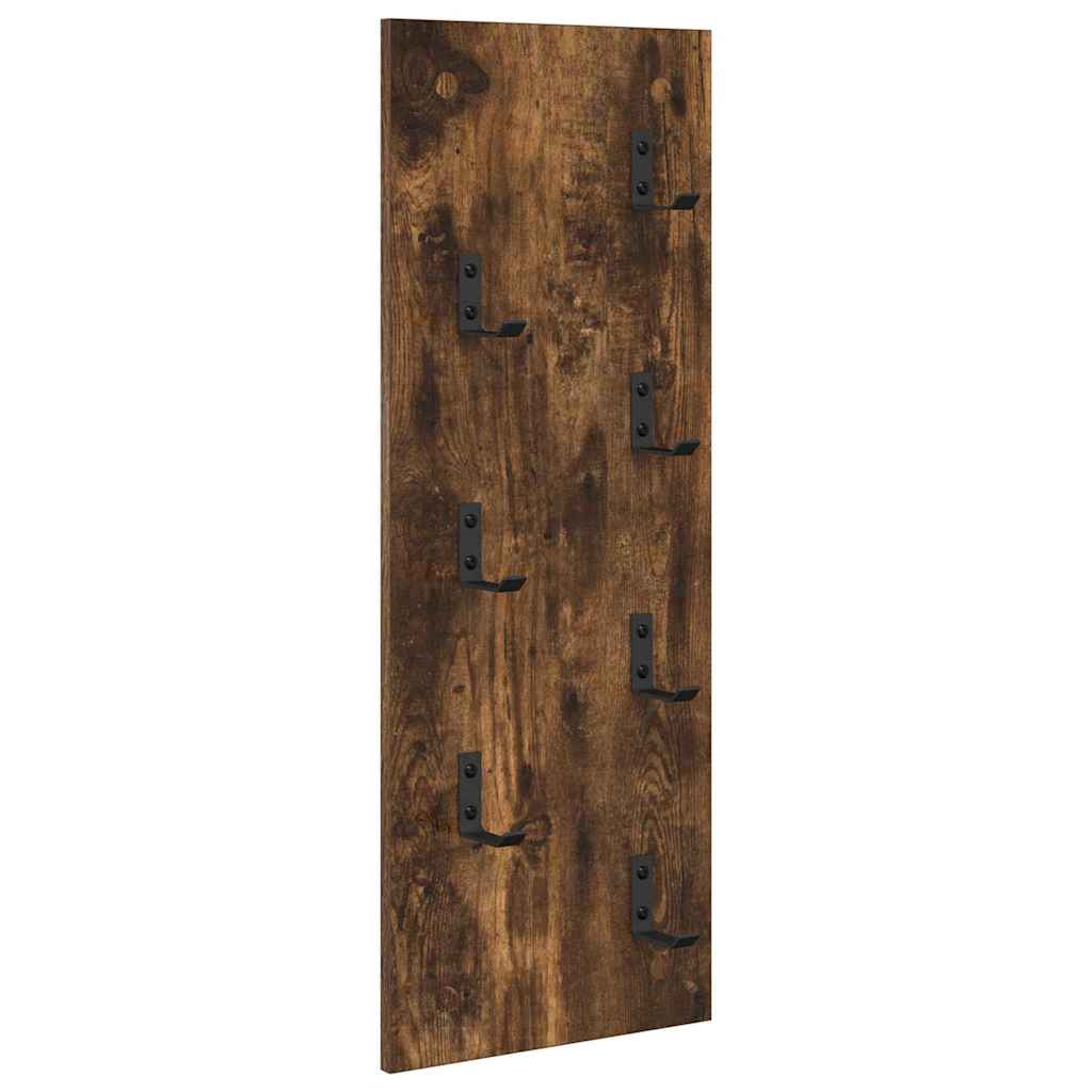 Perchero de pared Roble ahumado 30 x 1,5 x 80 cm