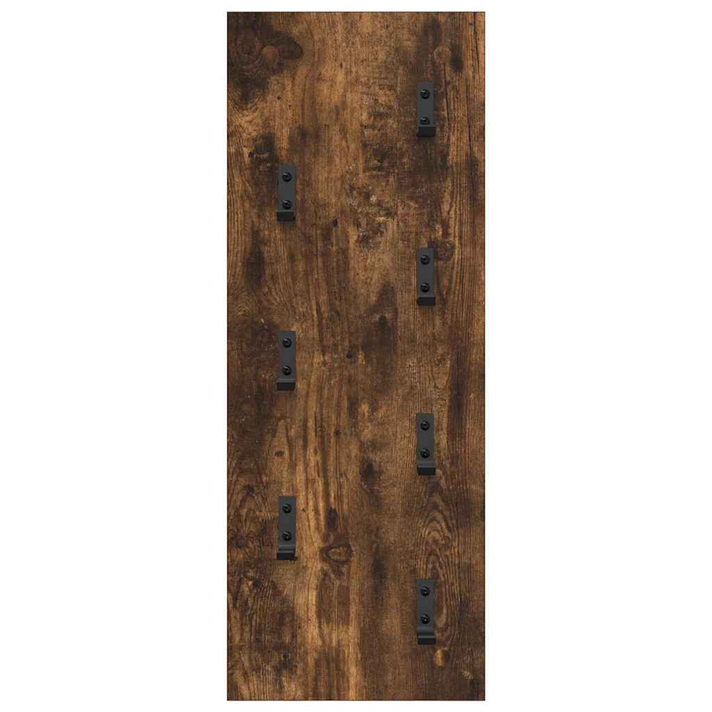 Perchero de pared Roble ahumado 30 x 1,5 x 80 cm