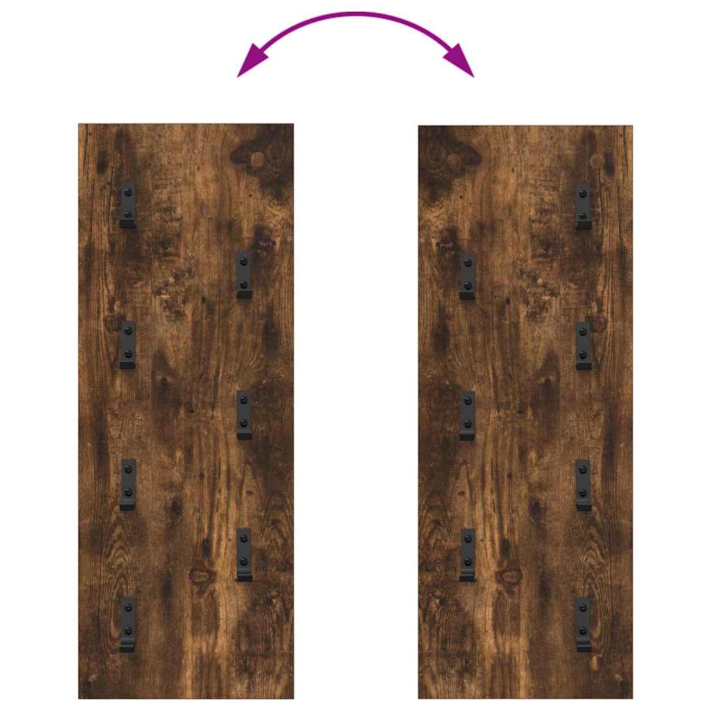 Perchero de pared Roble ahumado 30 x 1,5 x 80 cm