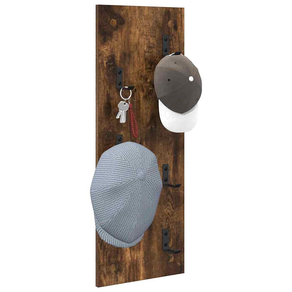 Perchero de pared Roble ahumado 30 x 1,5 x 80 cm