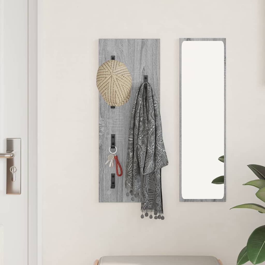 Perchero de pared Gris Sonoma 30 x 1,5 x 80 cm