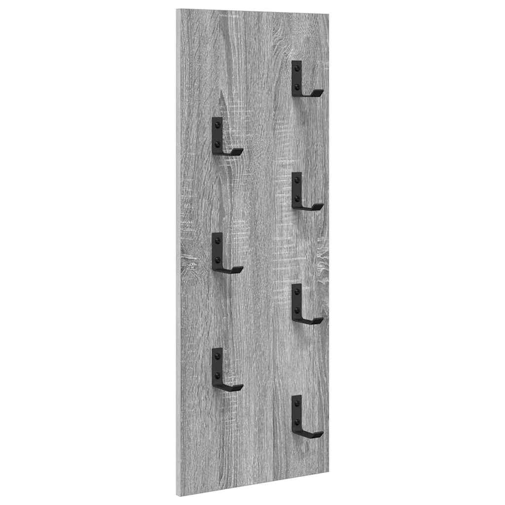 Perchero de pared Gris Sonoma 30 x 1,5 x 80 cm