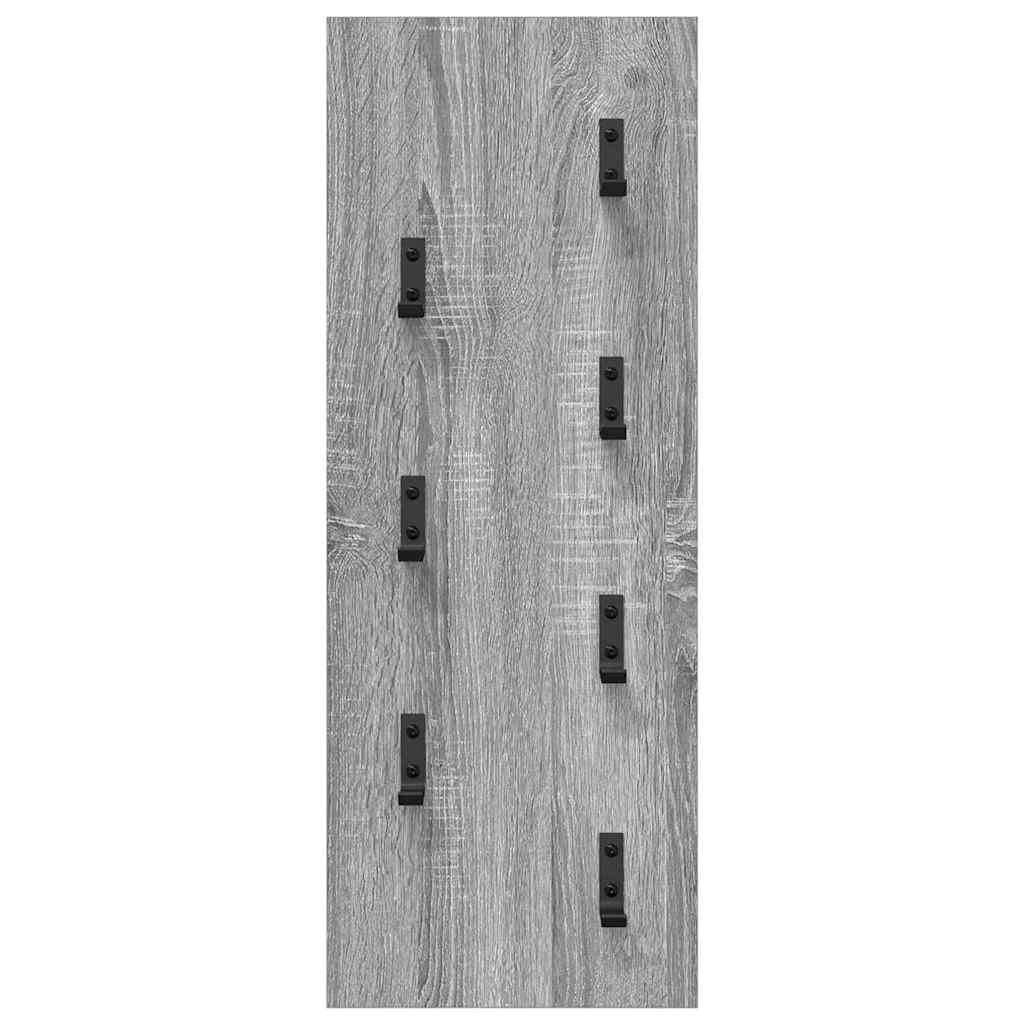 Perchero de pared Gris Sonoma 30 x 1,5 x 80 cm
