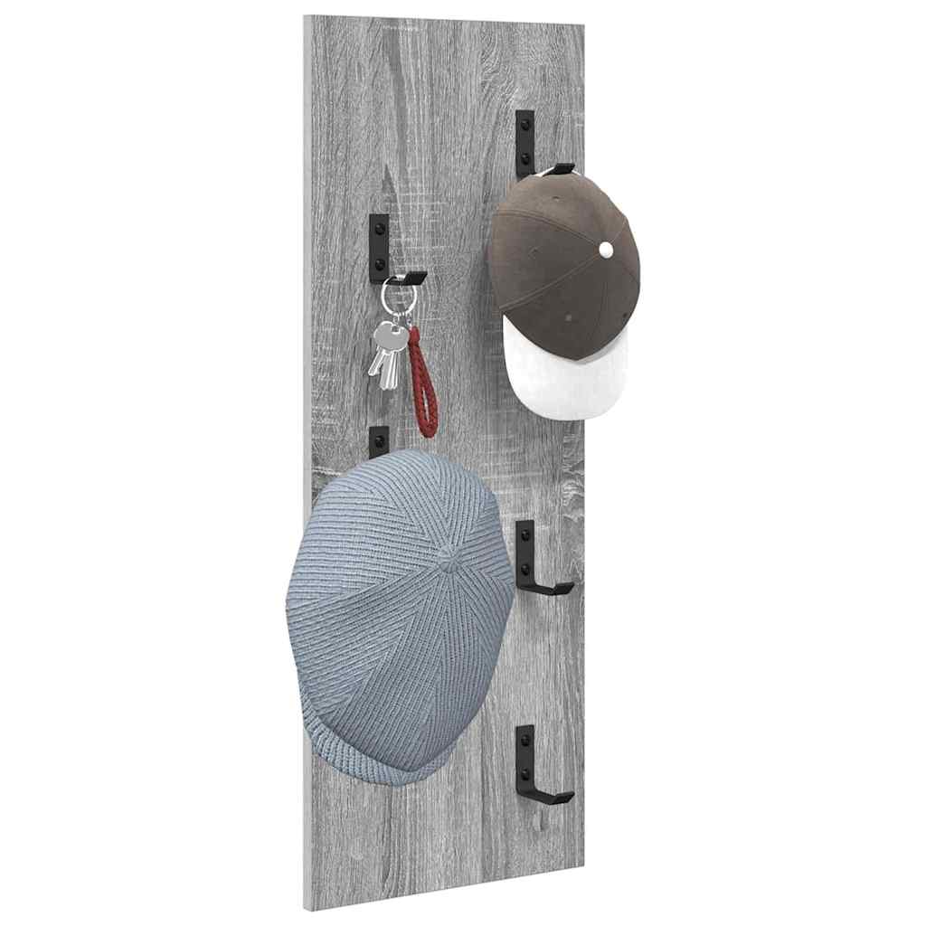 Perchero de pared Gris Sonoma 30 x 1,5 x 80 cm