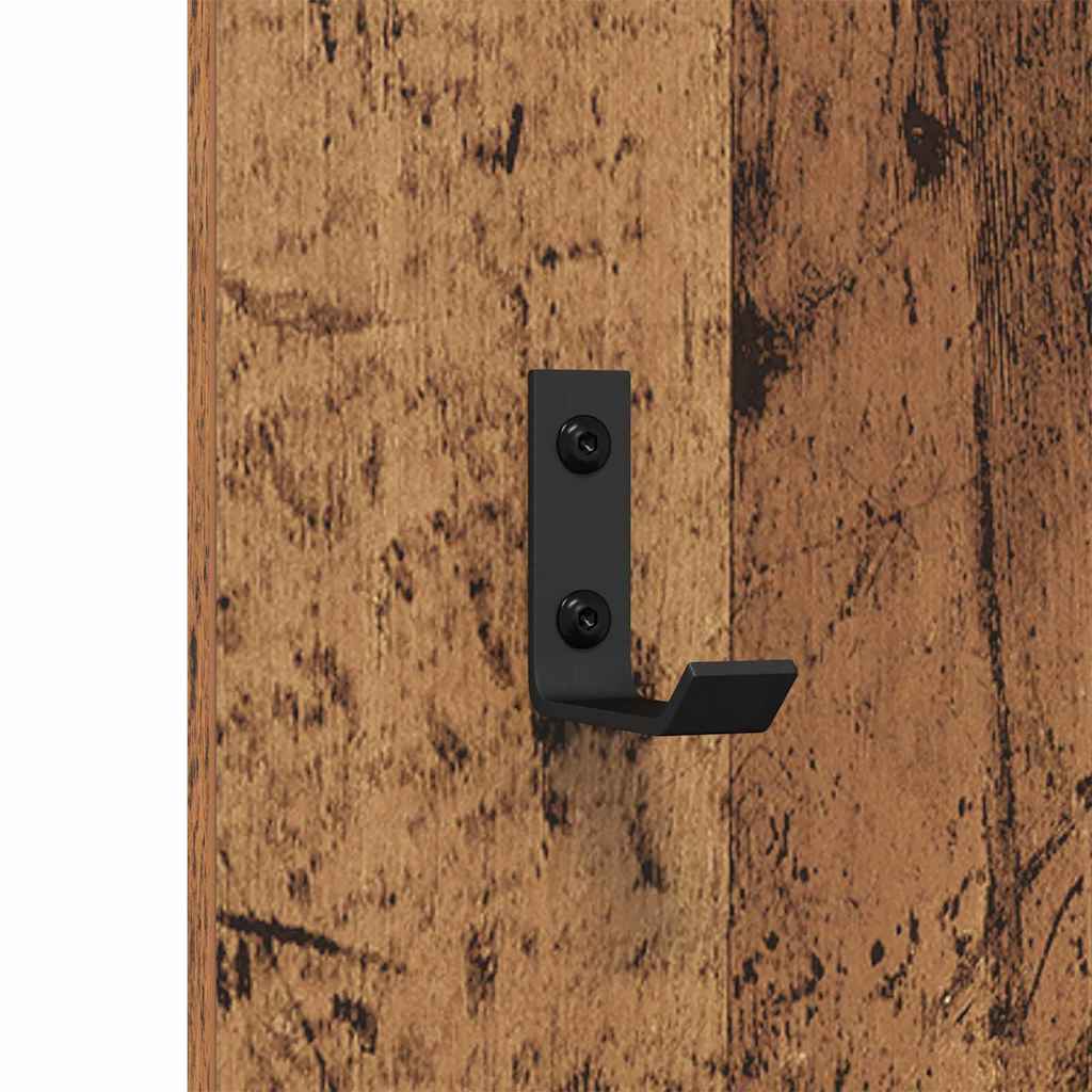 Perchero de pared Madera vieja 30 x 1,5 x 80 cm