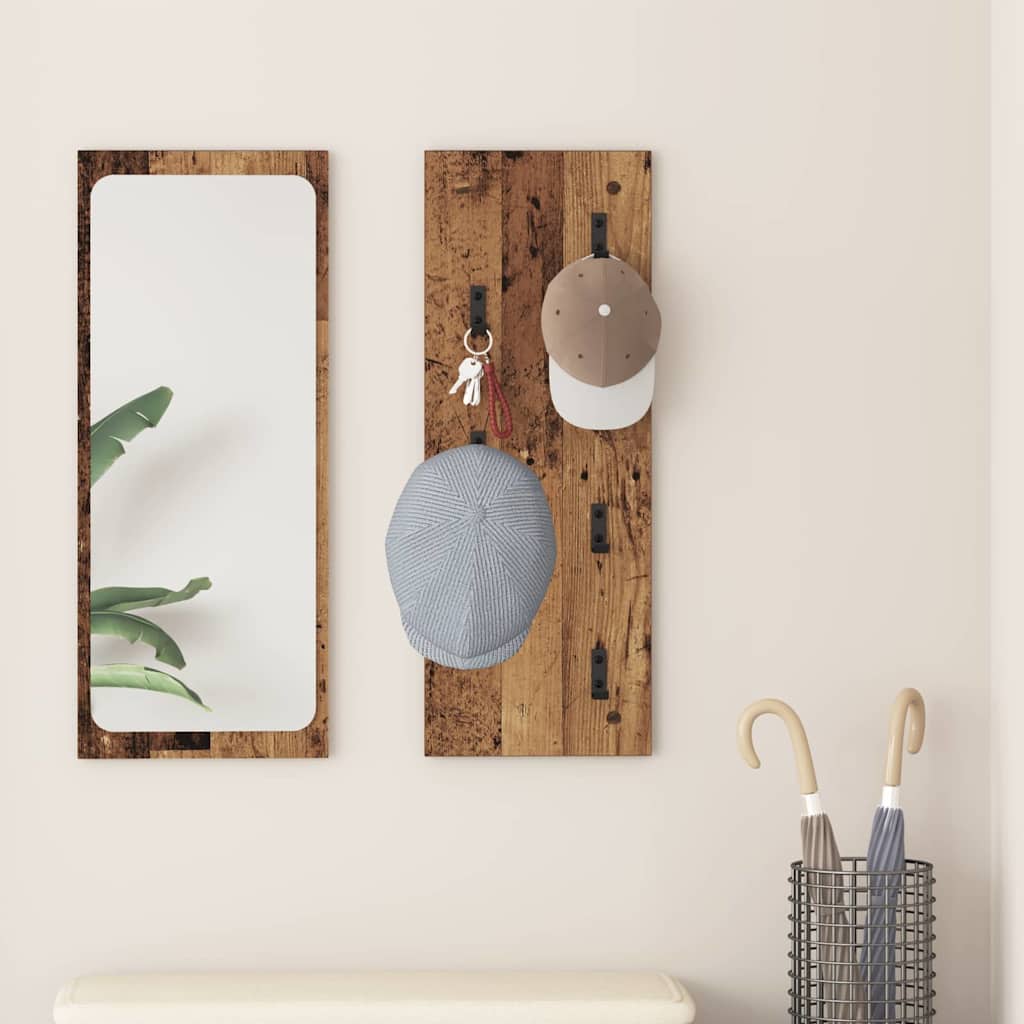 Perchero de pared Madera vieja 30 x 1,5 x 80 cm