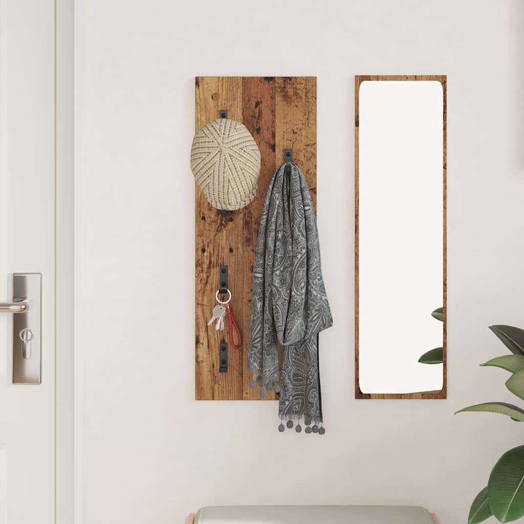 Perchero de pared Madera vieja 30 x 1,5 x 80 cm