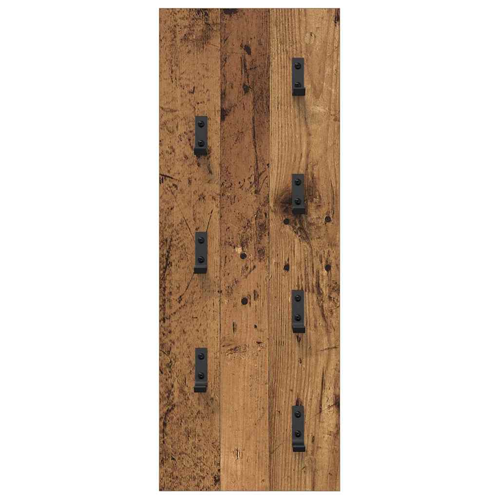 Perchero de pared Madera vieja 30 x 1,5 x 80 cm