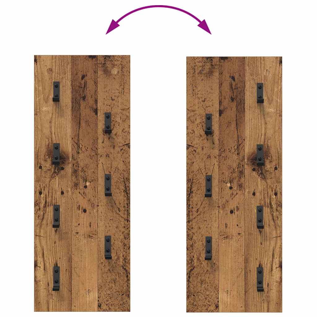 Perchero de pared Madera vieja 30 x 1,5 x 80 cm