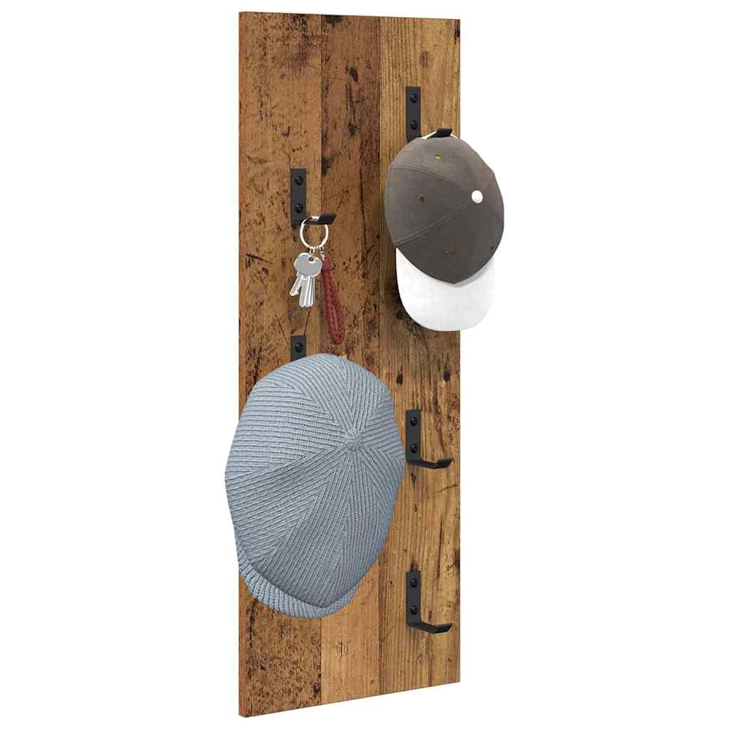 Perchero de pared Madera vieja 30 x 1,5 x 80 cm