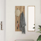 Perchero de pared Roble artesanal 30 x 1,5 x 80 cm