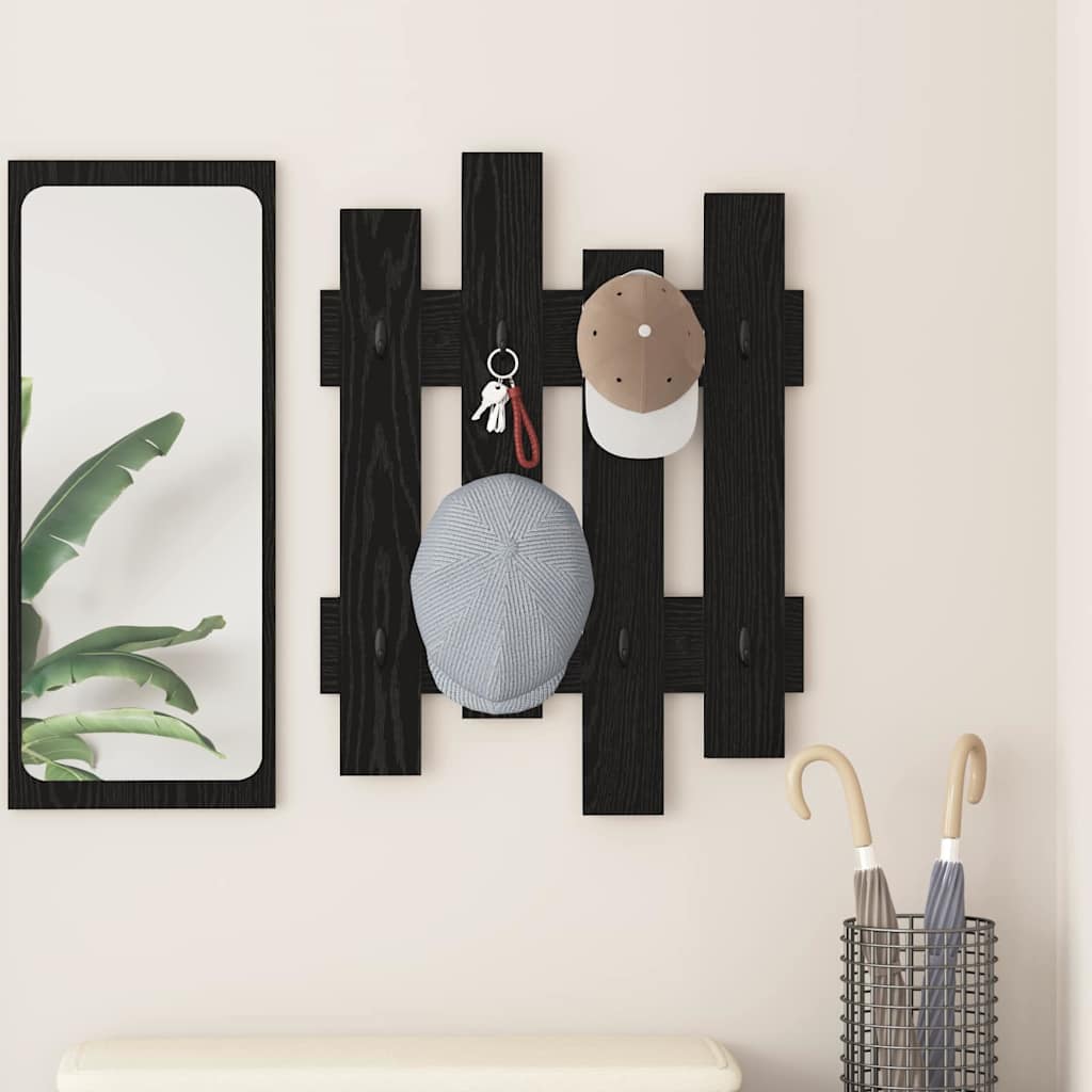 Perchero de pared 60 x 3 x 82 cm Madera de ingeniería