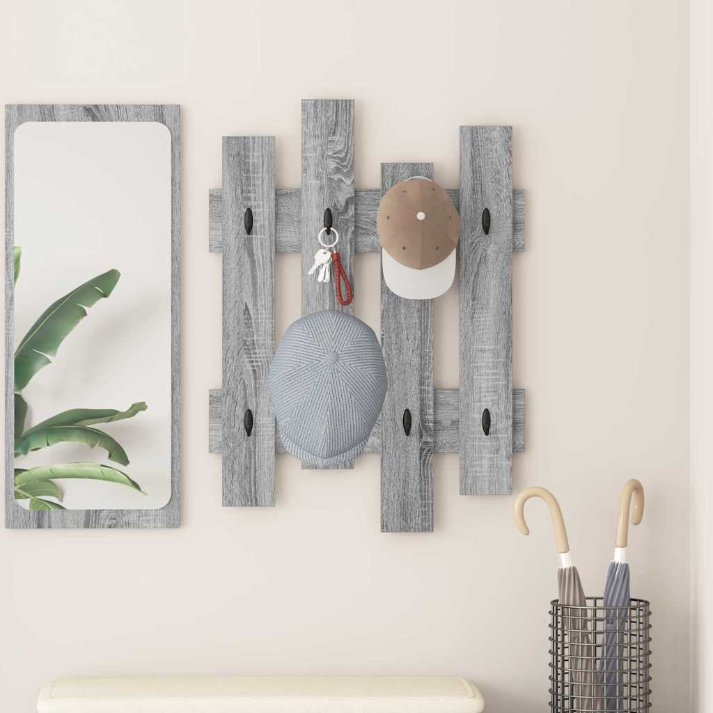 Perchero de pared 60 x 3 x 82 cm Madera de ingeniería
