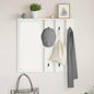White Wall-Mounted Coat Rack 84 x 10 x 80 cm Plywood