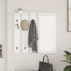 Perchero de pared Blanco 84 x 10 x 80 cm Madera contrachapada
