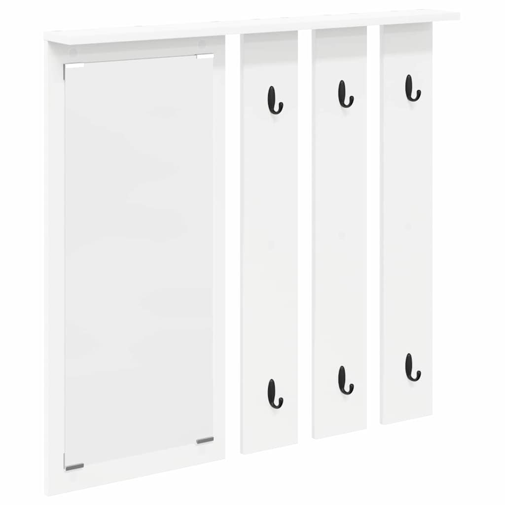 Perchero de pared Blanco 84 x 10 x 80 cm Madera contrachapada