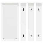 Perchero de pared Blanco 84 x 10 x 80 cm Madera contrachapada