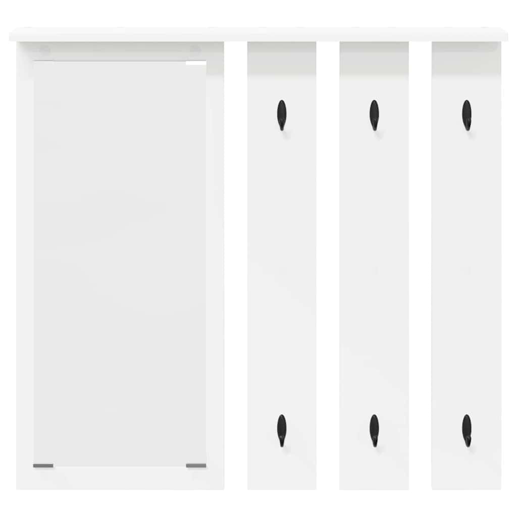 Perchero de pared Blanco 84 x 10 x 80 cm Madera contrachapada