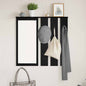 White Wall-Mounted Coat Rack 84 x 10 x 80 cm Plywood