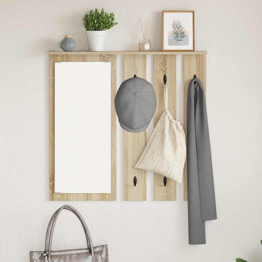 Perchero de pared Blanco 84 x 10 x 80 cm Madera contrachapada