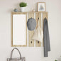 White Wall-Mounted Coat Rack 84 x 10 x 80 cm Plywood