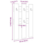 Perchero de pared 65 x 3 x 100 cm Madera de ingeniería