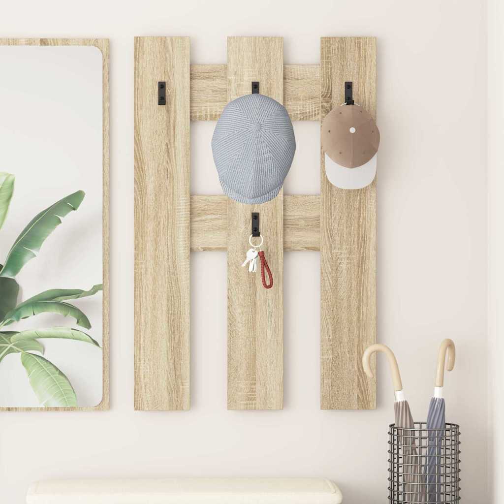 Perchero de pared 65 x 3 x 100 cm Madera de ingeniería