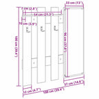 Perchero de pared 100 x 10 x 100 cm Madera de ingeniería