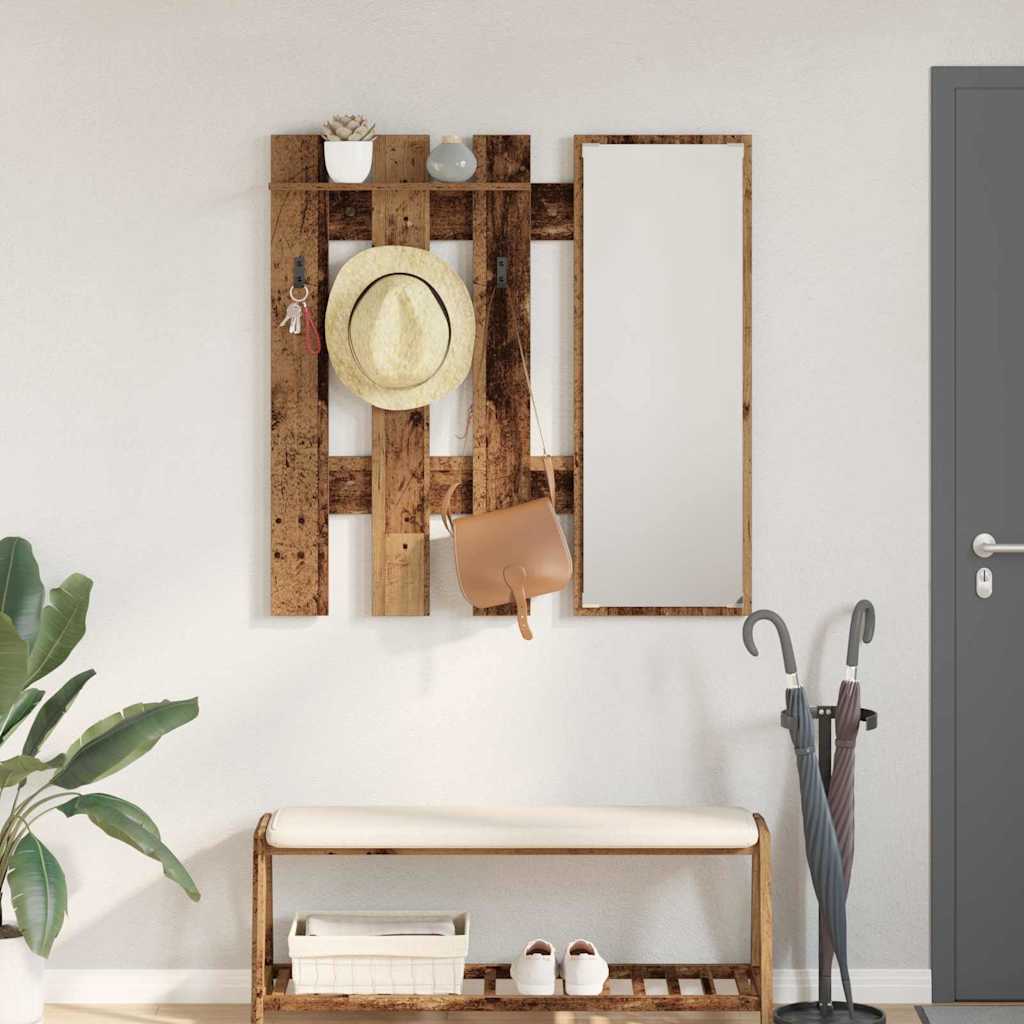 Wall coat rack 100 x 10 x 100 cm Engineered wood