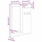 Perchero de pared 70 x 10 x 90 cm Madera de ingeniería