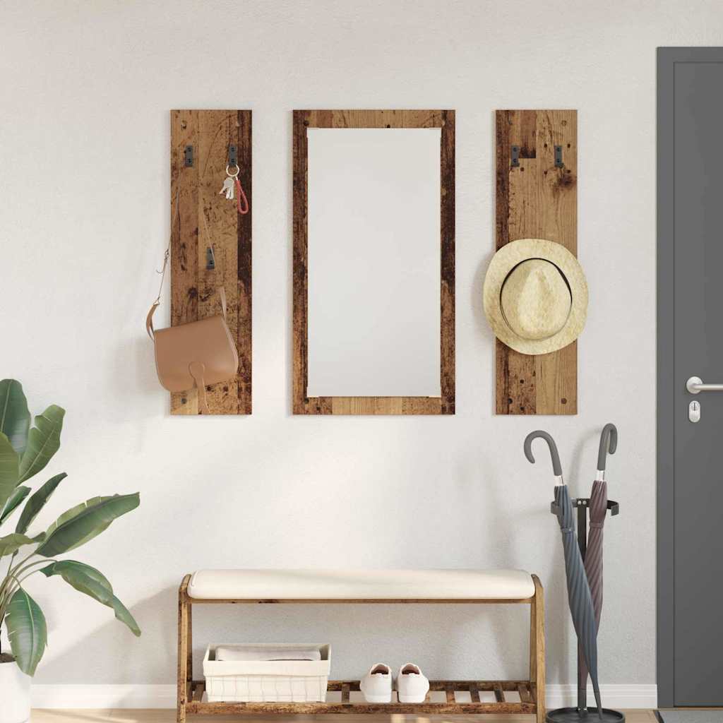 Perchero de pared 96 x 1,5 x 90 cm Madera de ingeniería