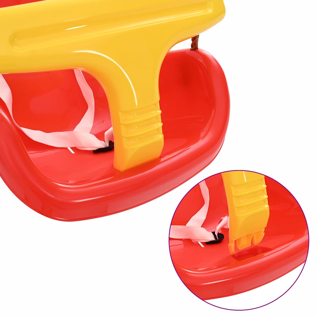 Columpio infantil 2 pcs Rojo 36 x 43 x 42 cm Plástico