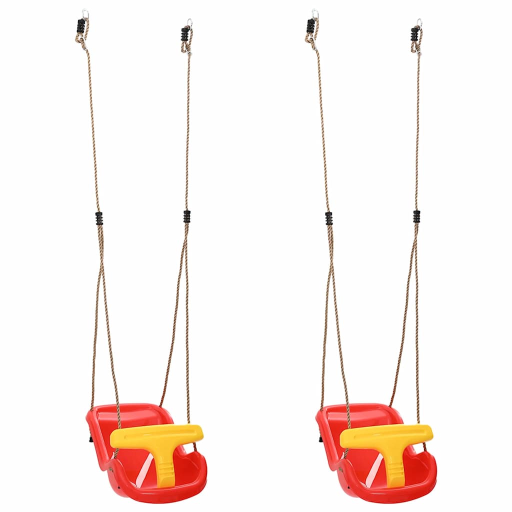 Columpio infantil 2 pcs Rojo 36 x 43 x 42 cm Plástico